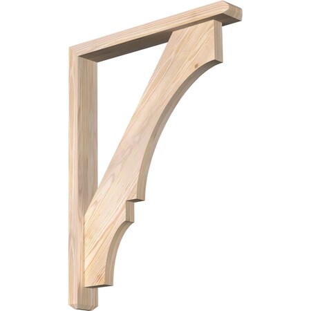 Ekena Millwork Balboa Craftsman Smooth Bracket w/ Offset Brace, Douglas Fir, 3 1/2"W x 24"D x 32"H BKT0402X24X32BOA04SDF